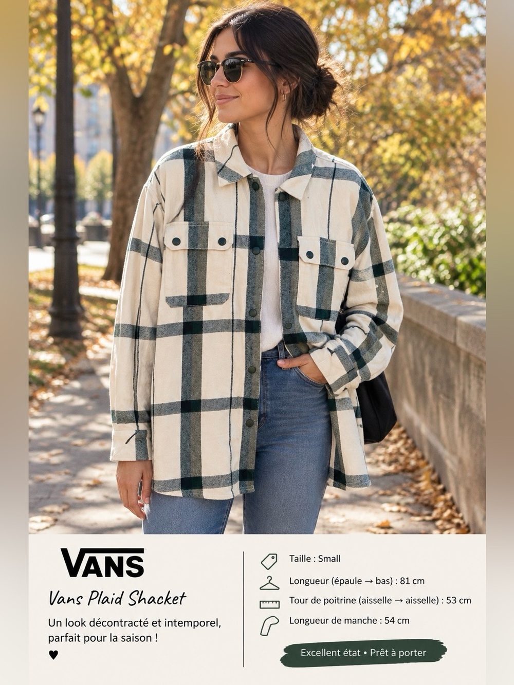 Vans Women’s Plaid Shacket – Size Small